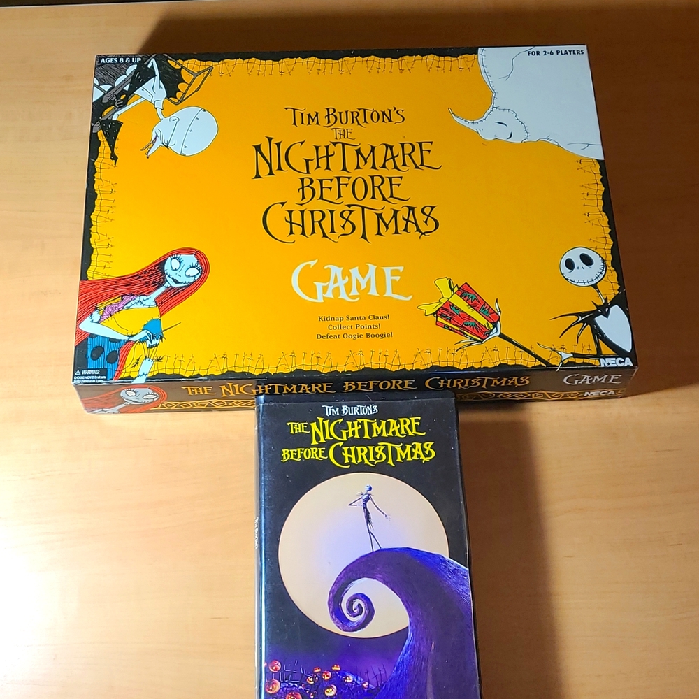 RARE Night Before Christmas Board Game + VHS